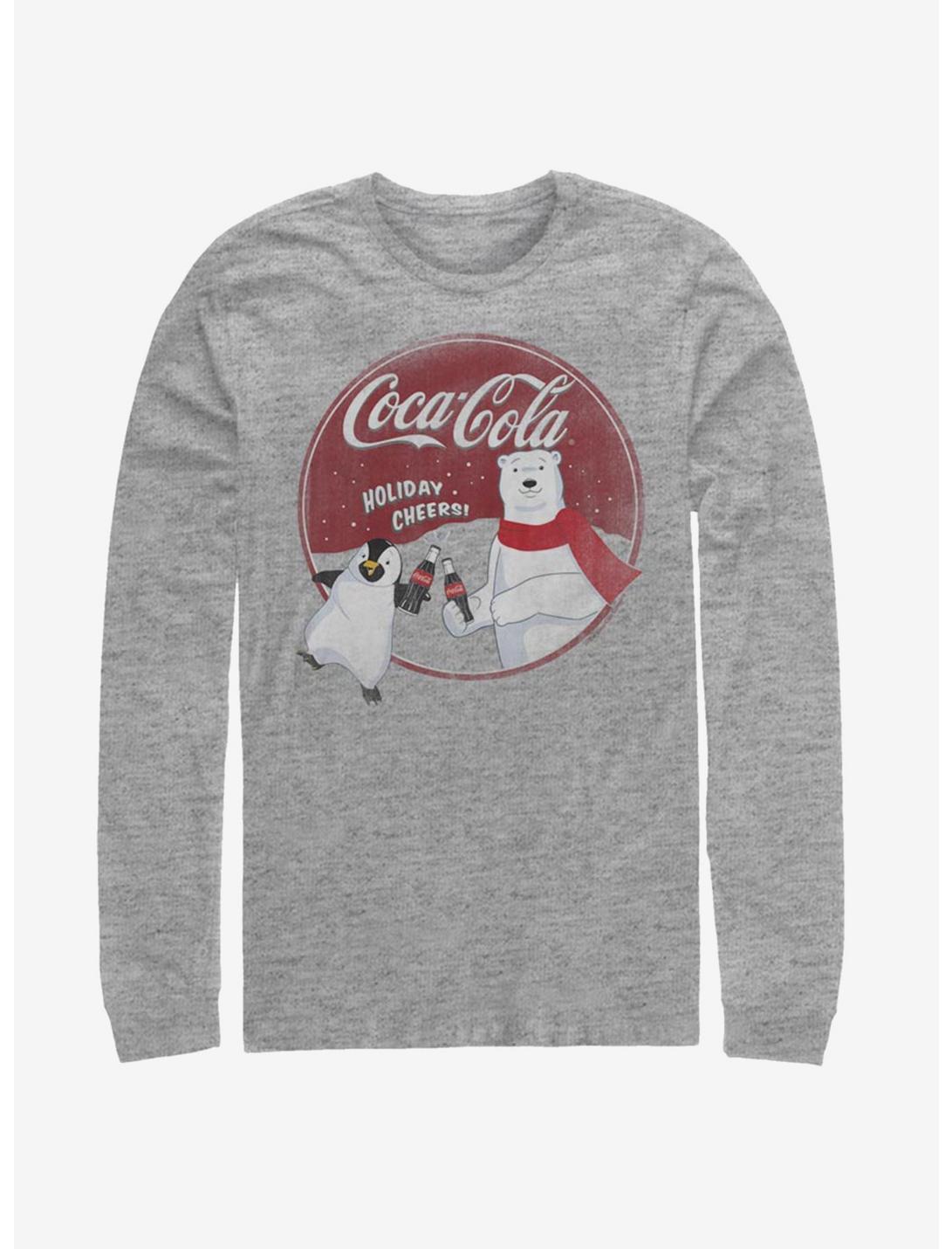 Coke Holiday Cheers Bear Penguin Long-Sleeve T-Shirt , ATH HTR, hi-res