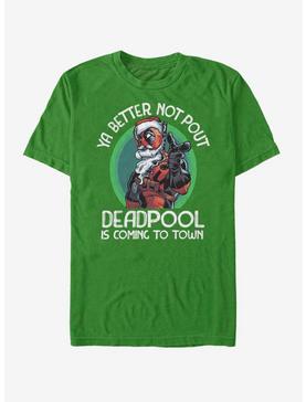 Marvel Deadpool Coming To Town Christmas T-Shirt, KELLY, hi-res