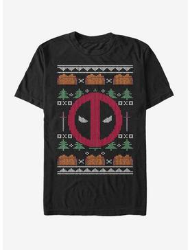 Marvel Deadpool Face Ugly Christmas T-Shirt, , hi-res