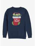 Disney Toy Story Pizza Planet Alien Christmas Stocking Crew Sweatshirt, NAVY, hi-res