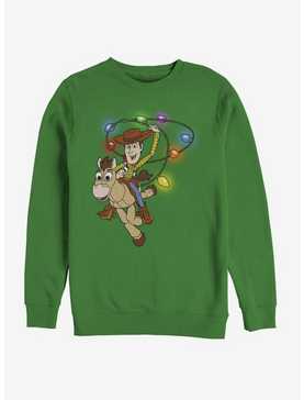 Disney Toy Story Woody Christmas Light Lasso Crew Sweatshirt, , hi-res