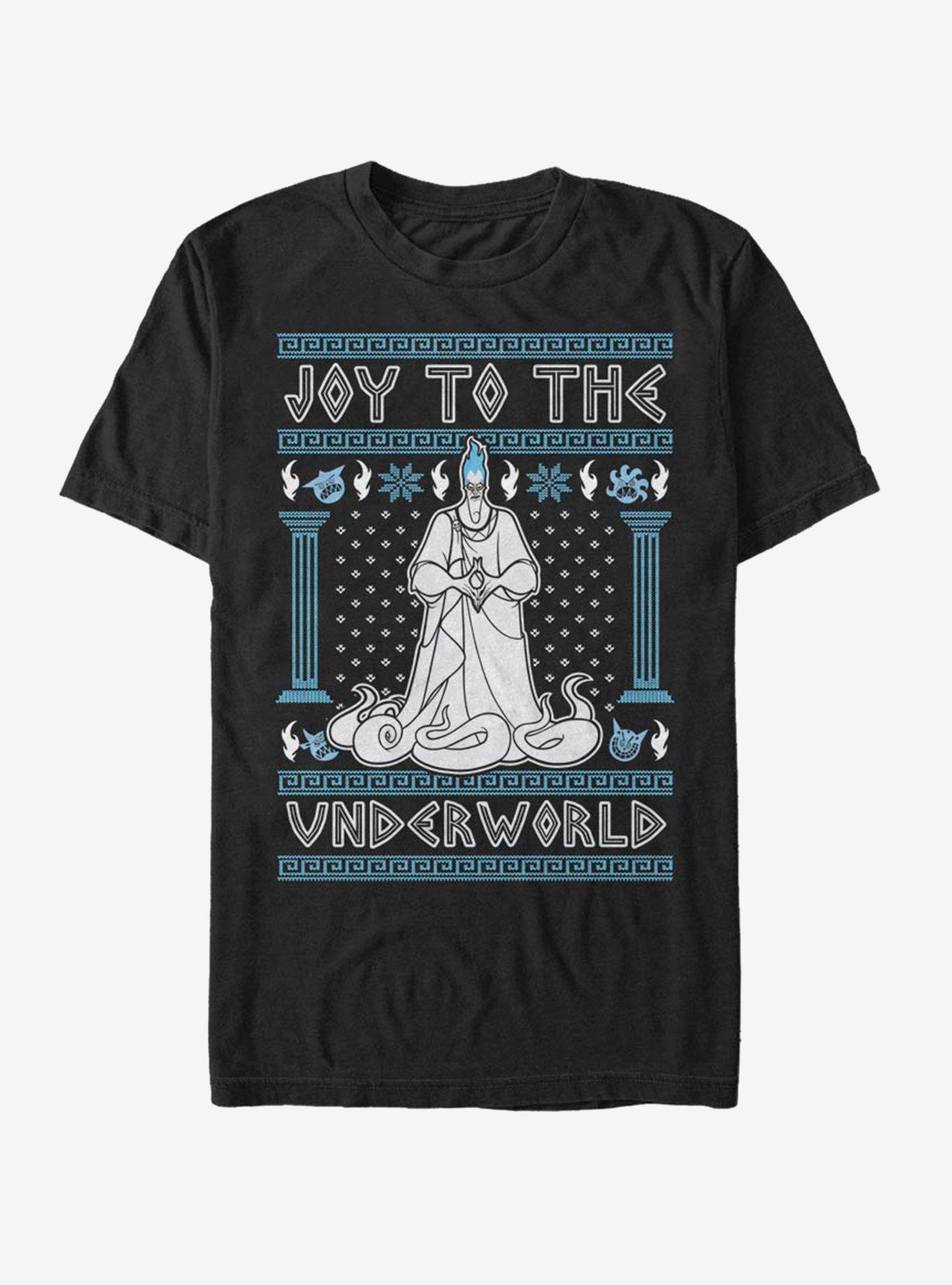 Disney Hercules Hades Joy To The Underworld Ugly Christmas T-Shirt, BLACK, hi-res