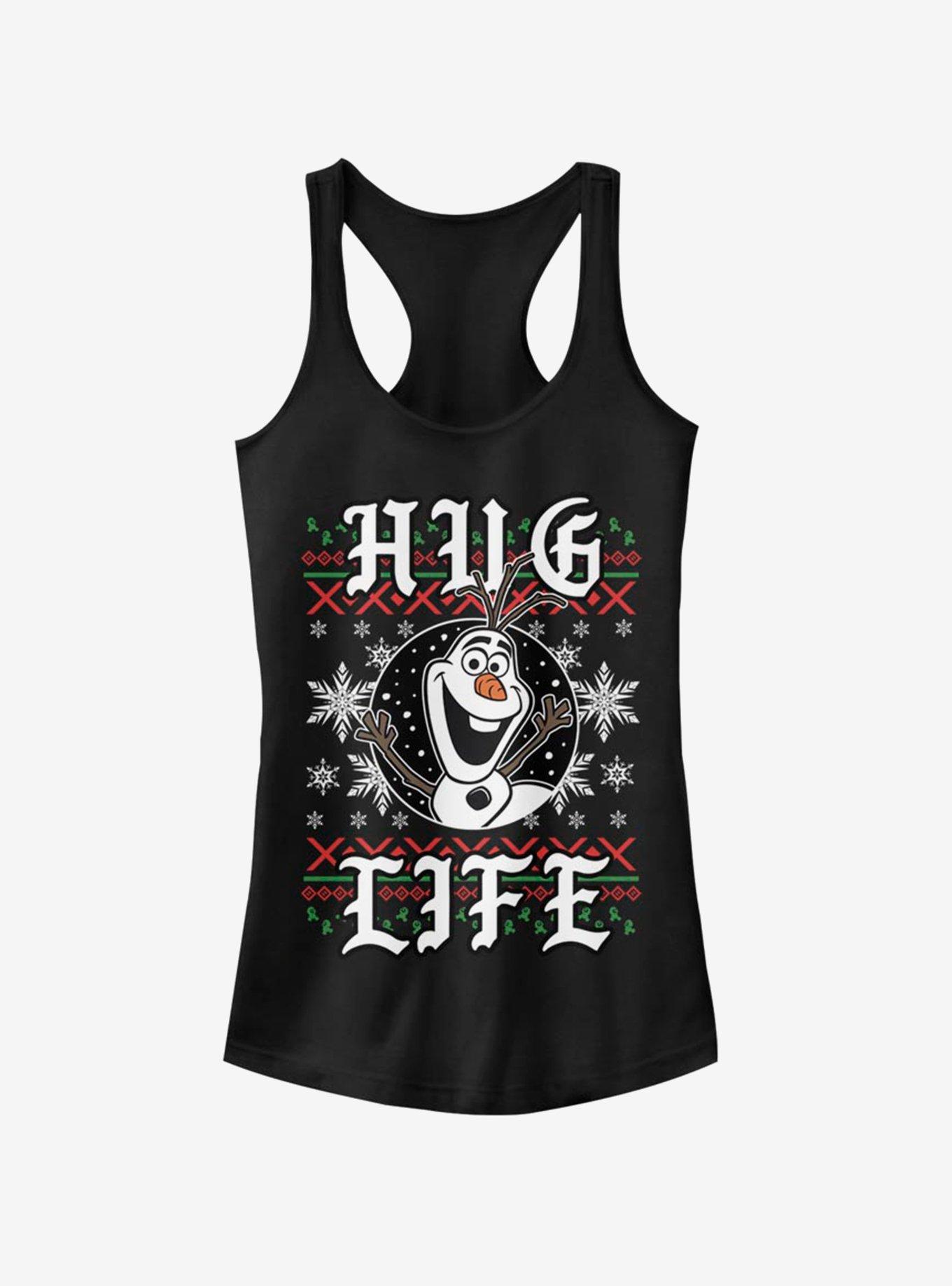 Disney Frozen Olaf Hug Life Christmas Sweater Girls Tank, BLACK, hi-res