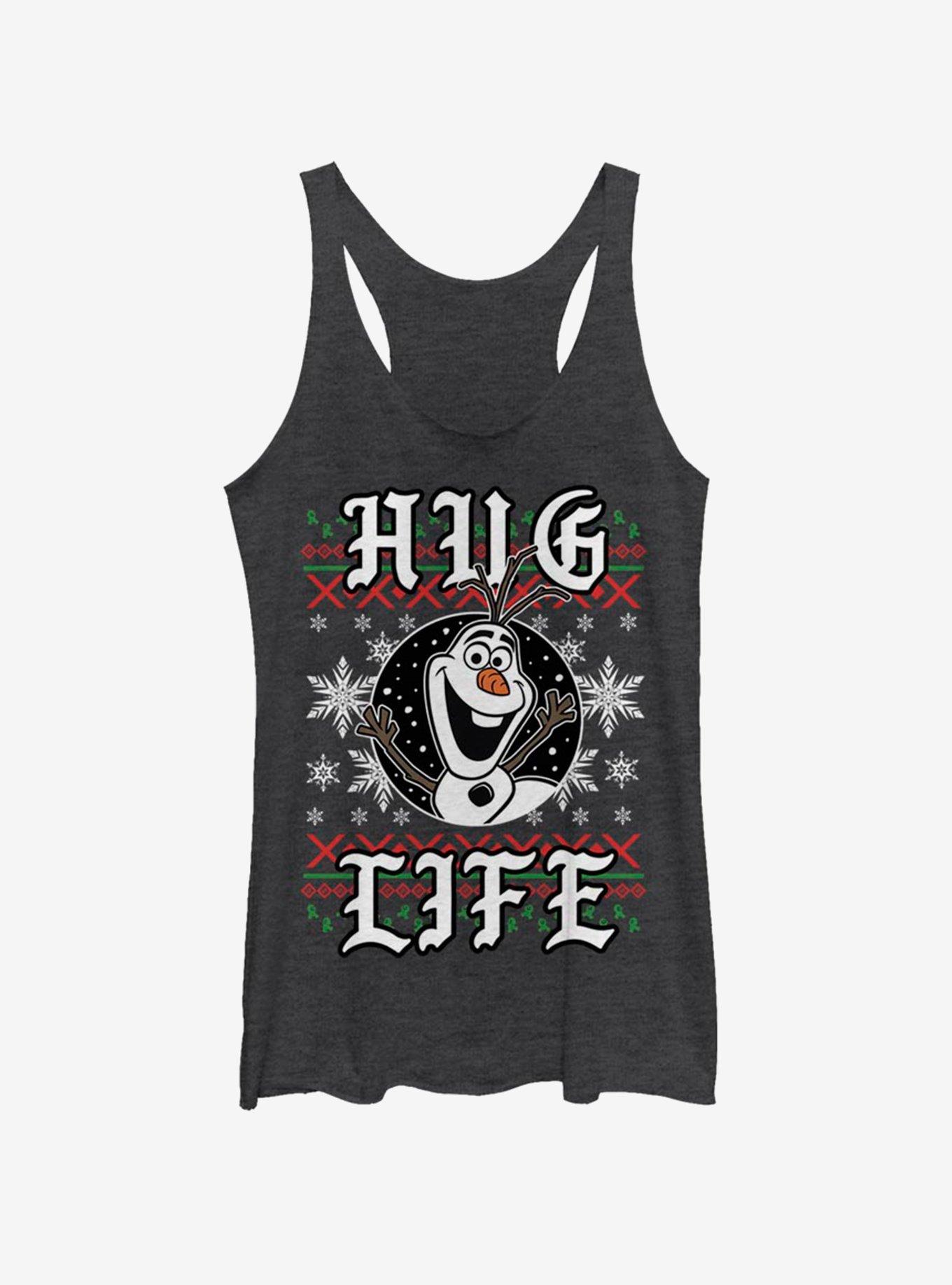 Disney Frozen Olaf Hug Life Christmas Sweater Girls Tank
