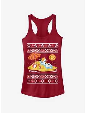 Disney Frozen Olaf Christmas Sweater Girls Tank, , hi-res