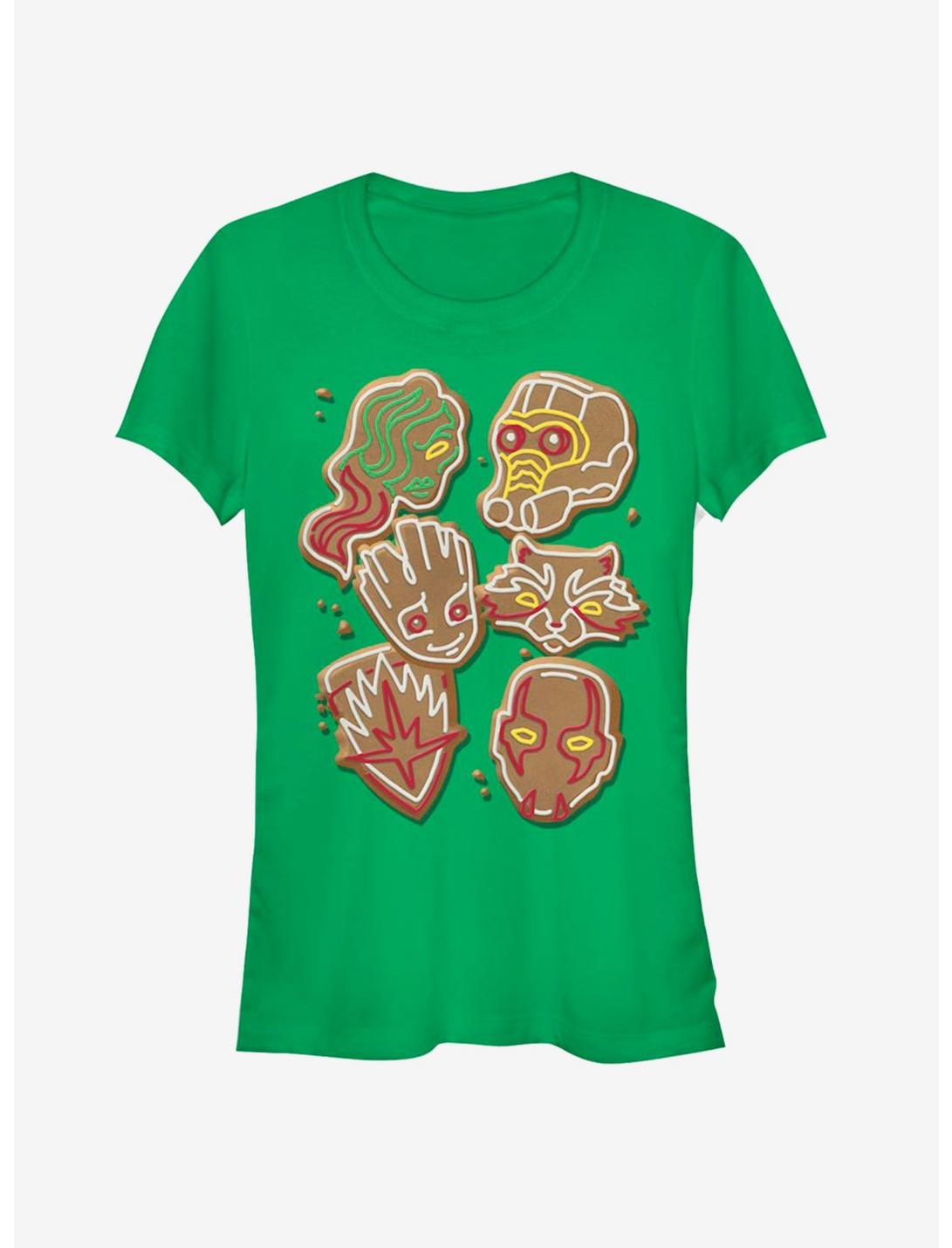 Marvel Guardians Of The Galaxy Christmas Cookies Girls T-Shirt, KELLY, hi-res