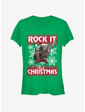 Marvel Guardians Of The Galaxy Rocket Christmas Girls T-Shirt, , hi-res