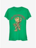 Marvel Guardians of the Galaxy Greetings Baby Groot Holiday Girls T-Shirt, KELLY, hi-res