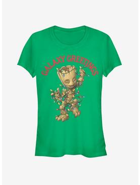 Marvel Guardians of the Galaxy Greetings Baby Groot Holiday Girls T-Shirt, , hi-res