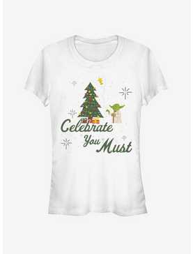 Star Wars Yoda Celebrate You Must Christmas Girls T-Shirt, , hi-res