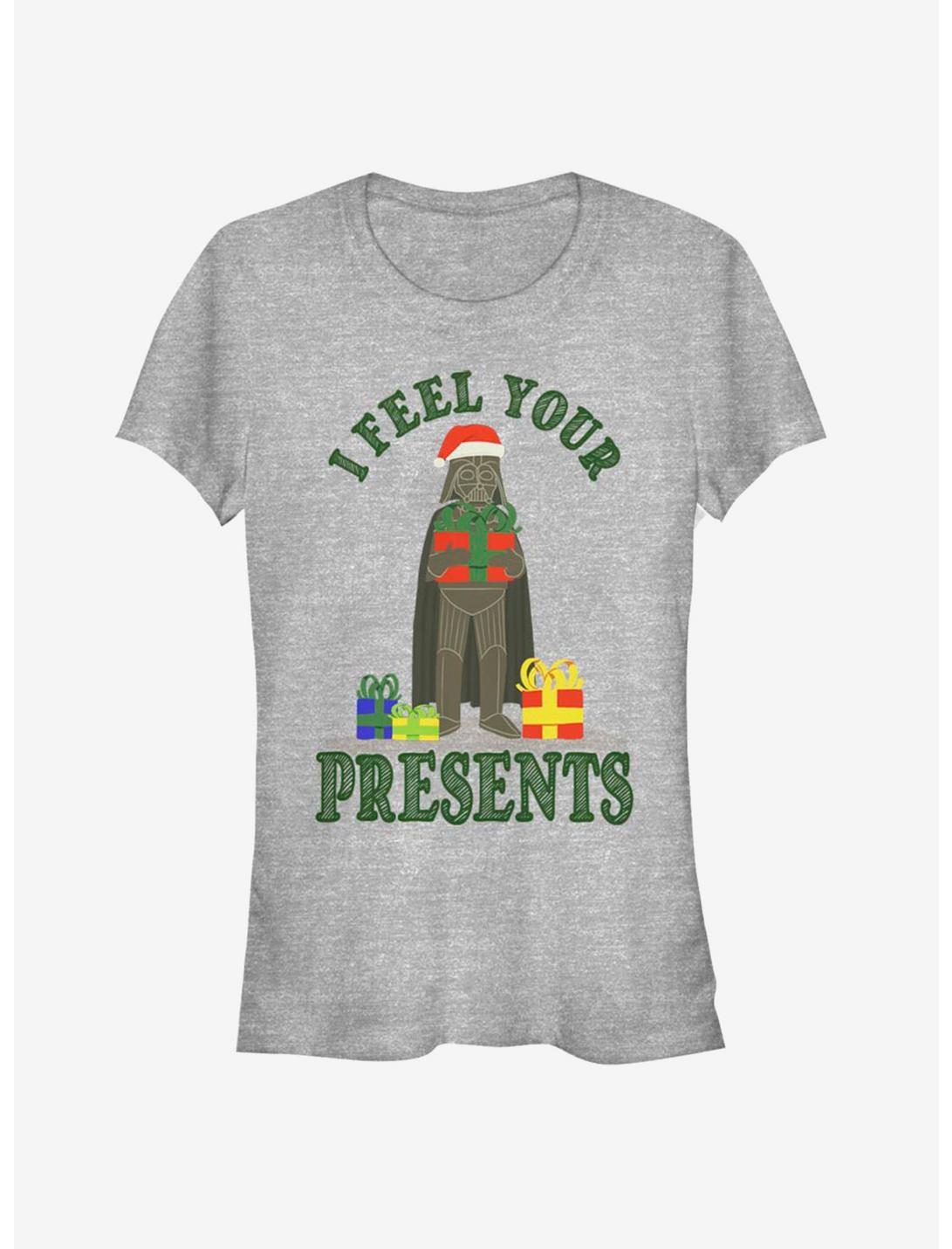 Star Wars Santa Vader Feel Your Presents Girls T-Shirt, ATH HTR, hi-res