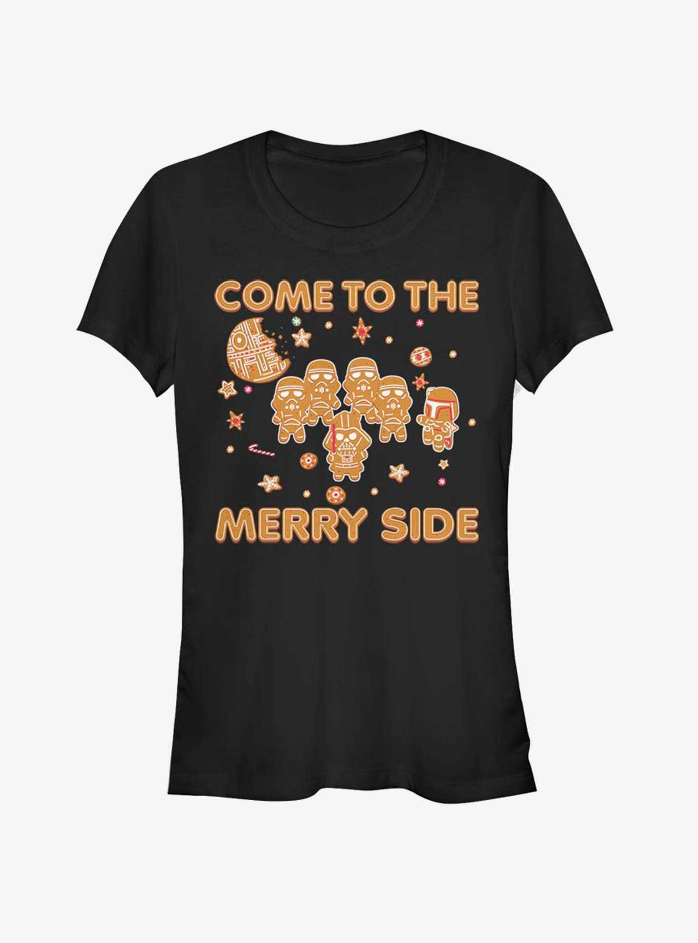 Star Wars Gingerbread Come To The Merry Side Girls T-Shirt, , hi-res