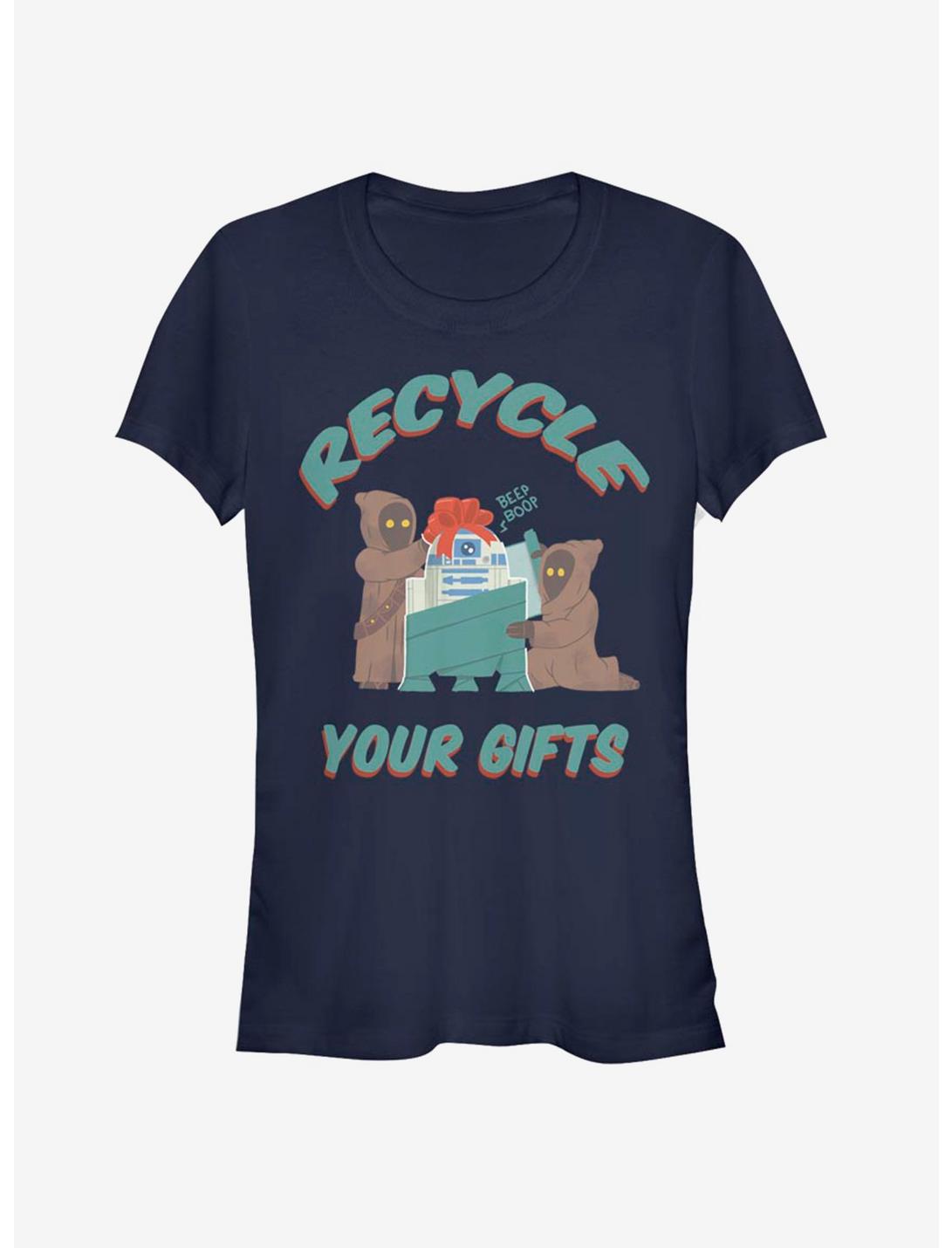 Star Wars Jawa Recycle Gifts Christmas Girls T-Shirt, NAVY, hi-res