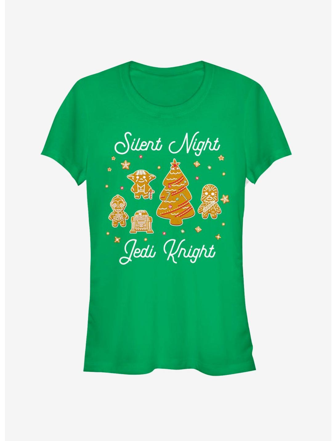Star Wars Silent Night Jedi Knight Gingerbread Girls T-Shirt, KELLY, hi-res