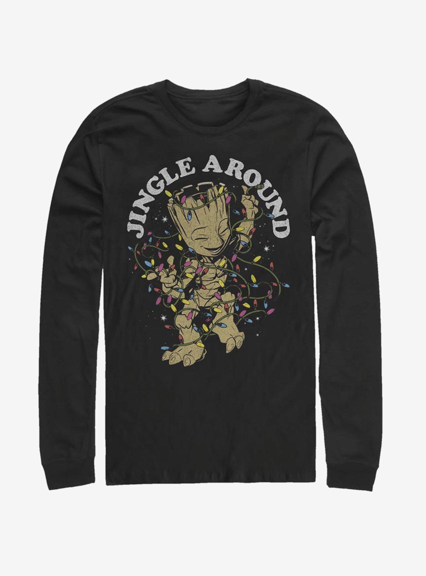 Marvel Guardins Of The Galaxy Jingle Groot Long-Sleeve T-Shirt, , hi-res
