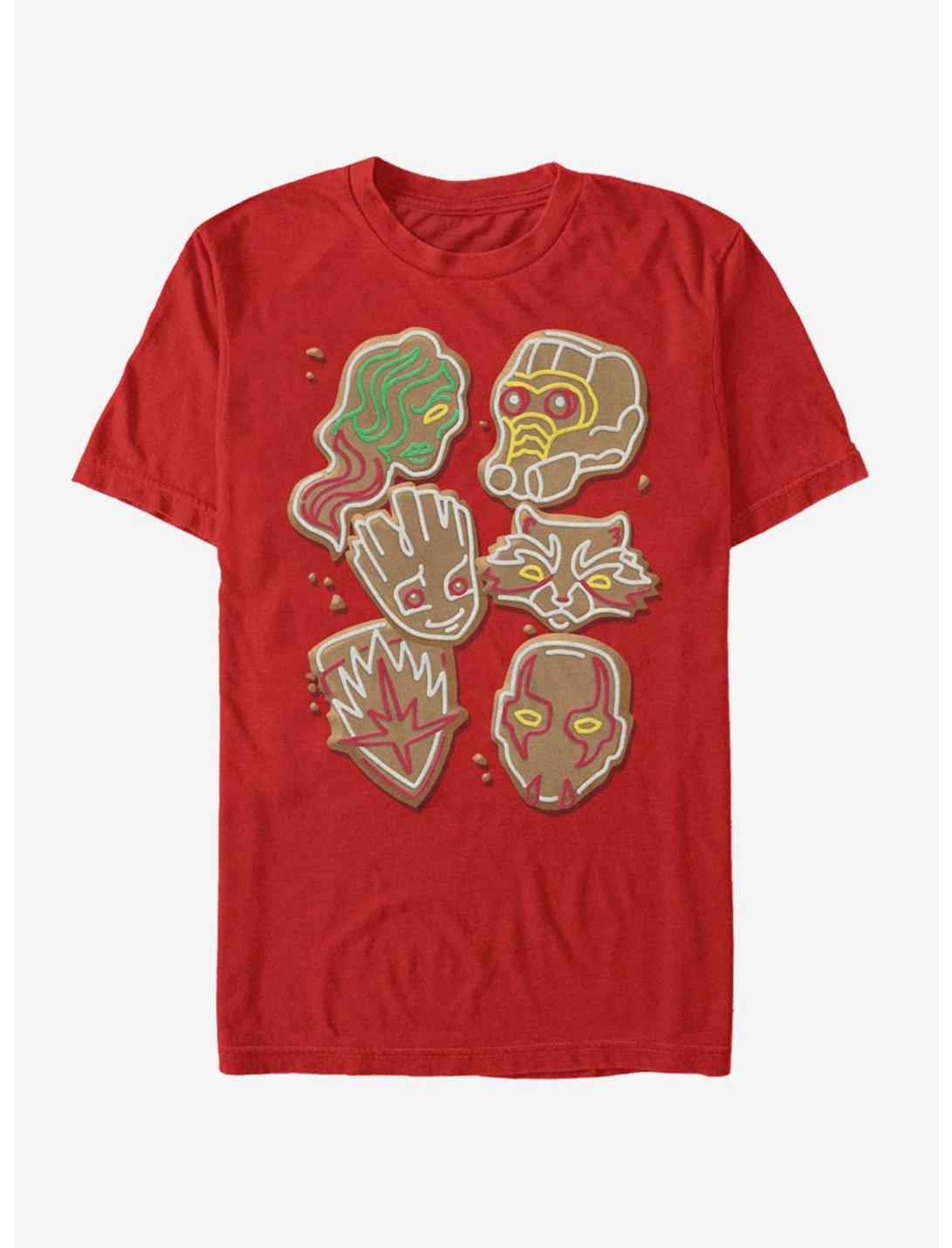 Marvel Guardians Of The Galaxy Christmas Cookies T-Shirt, RED, hi-res