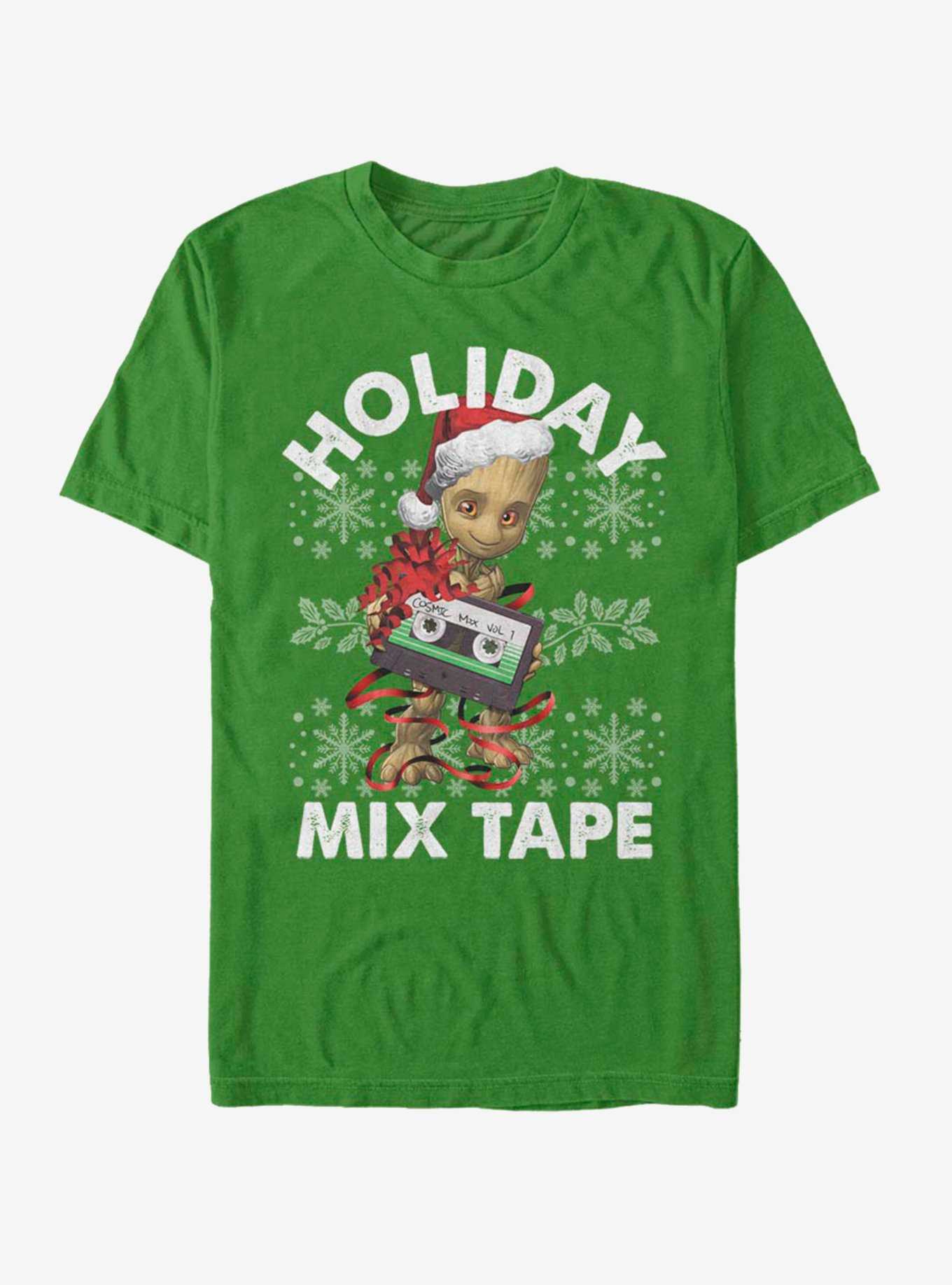 Marvel Guardians Of The Galaxy Groot Holiday Mix Tape T-Shirt, , hi-res