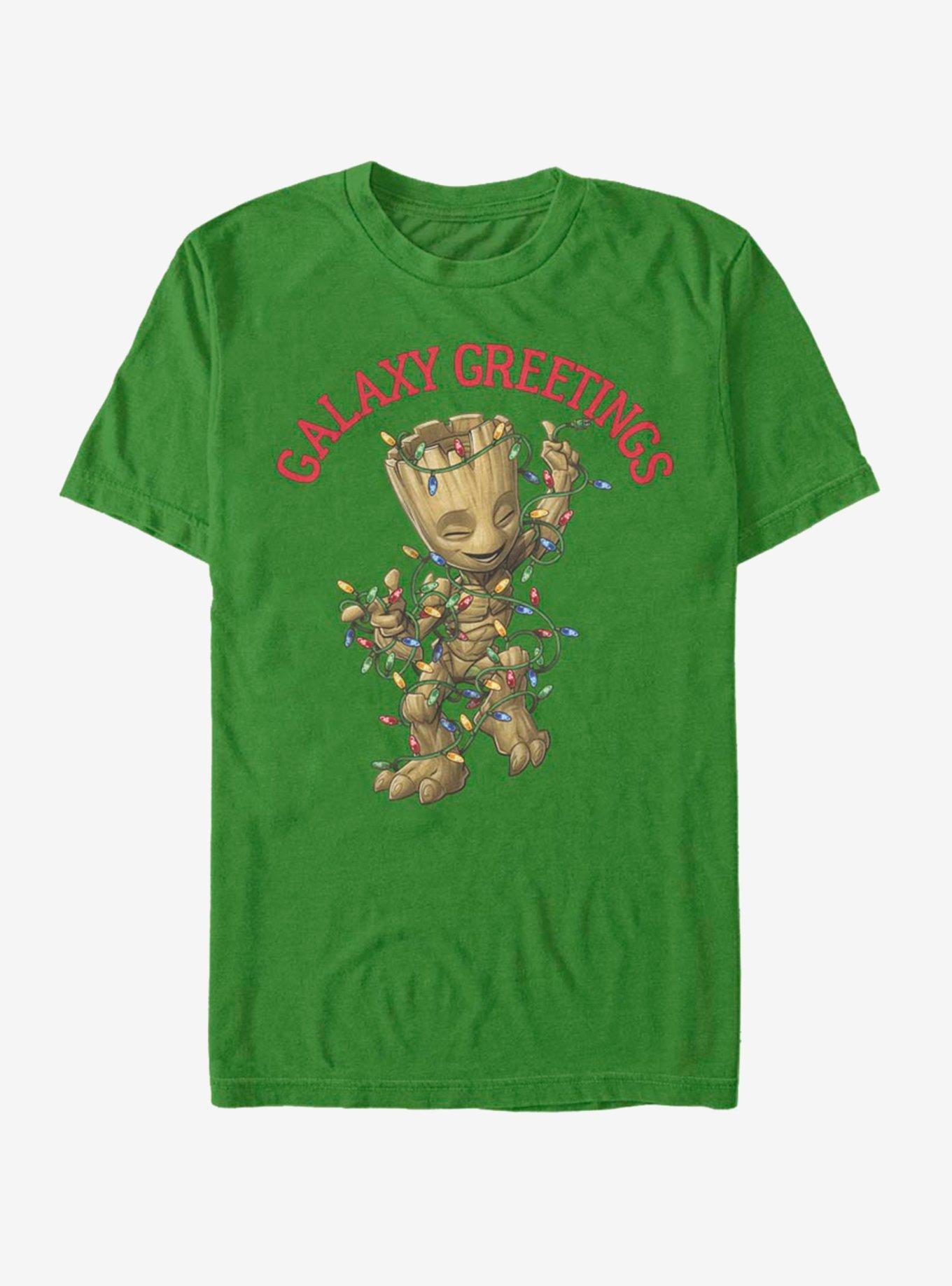 Marvel Guardians of the Galaxy Greetings Baby Groot Holiday T-Shirt, , hi-res