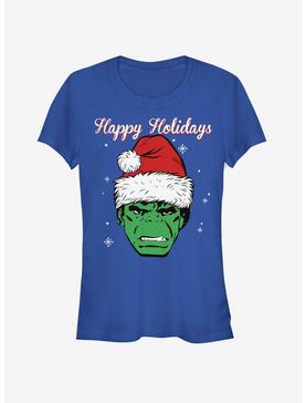 Marvel Hulk Santa Happy Holidays Girls T-Shirt, , hi-res