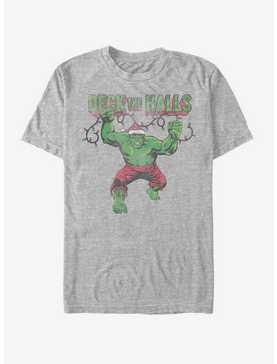 Marvel Hulk Deck The Halls Santa Christmas Lights T-Shirt, , hi-res