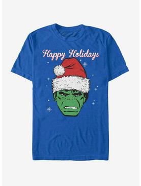 Marvel Hulk Santa Happy Holidays T-Shirt, ROYAL, hi-res
