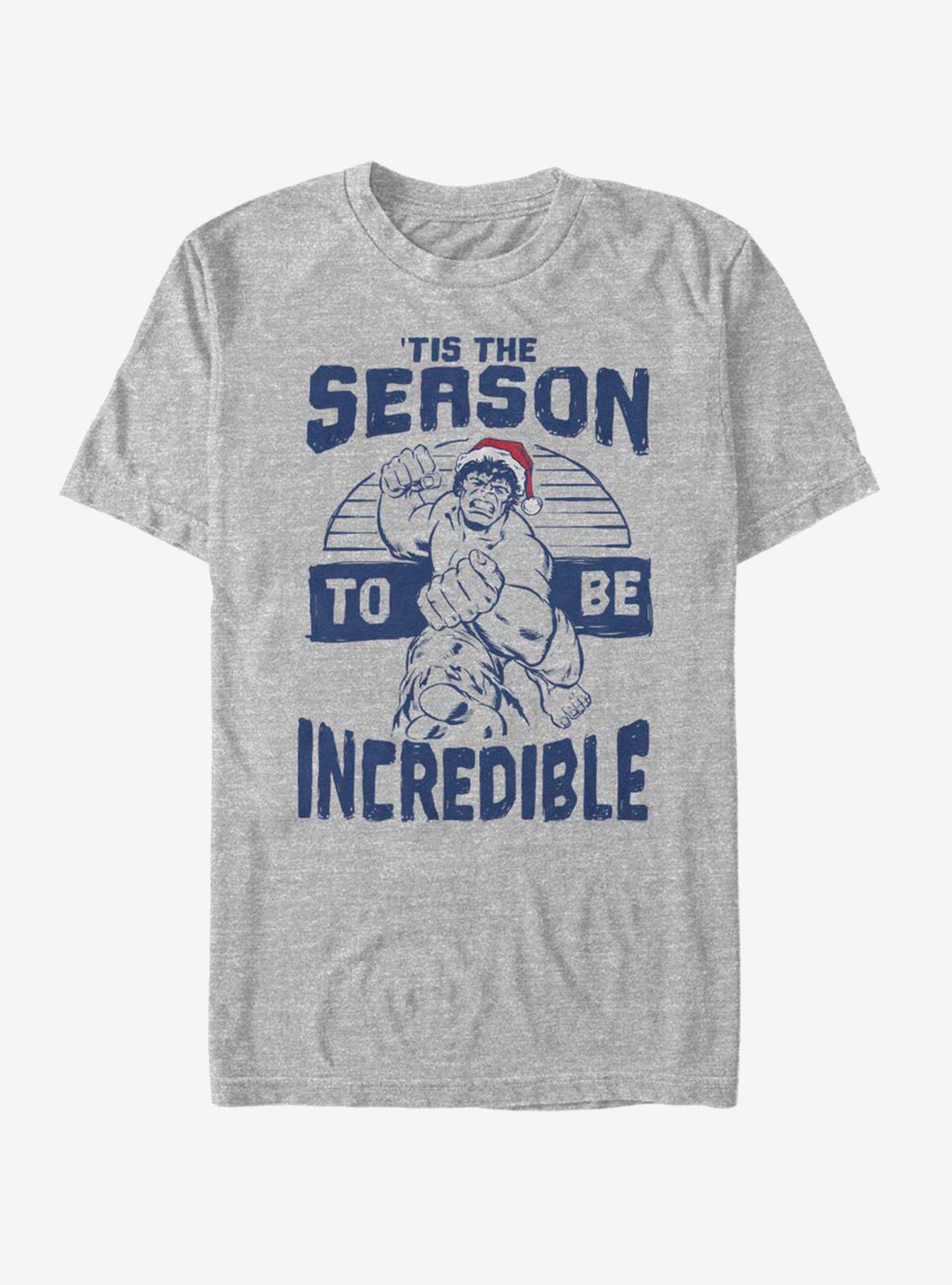 Marvel Hulk Incredible Season Holiday T-Shirt, ATH HTR, hi-res