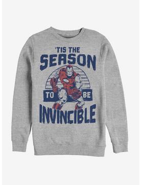 Marvel Iron Man Invincible Season Holiday Crew Sweatshirt, ATH HTR, hi-res