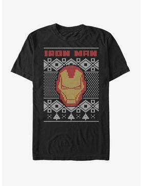 Plus Size Marvel Iron Man Mask Ugly Christmas T-Shirt, , hi-res