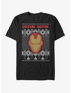Marvel Iron Man Mask Ugly Christmas T-Shirt, , hi-res