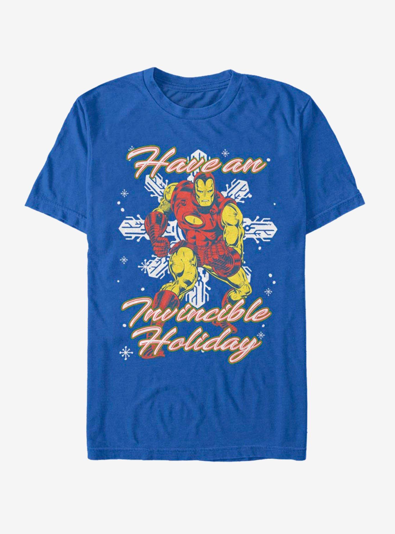 Marvel Silver Age Iron Man Incredible Holiday T-Shirt, ROYAL, hi-res