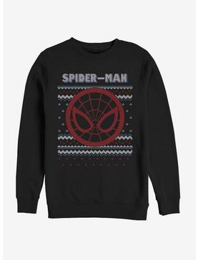Marvel Spider-Man Spidey Face Ugly Christmas Crew Sweatshirt, , hi-res