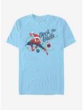 Marvel Spider-Man Deck The Walls Christmas T-Shirt, LT BLUE, hi-res