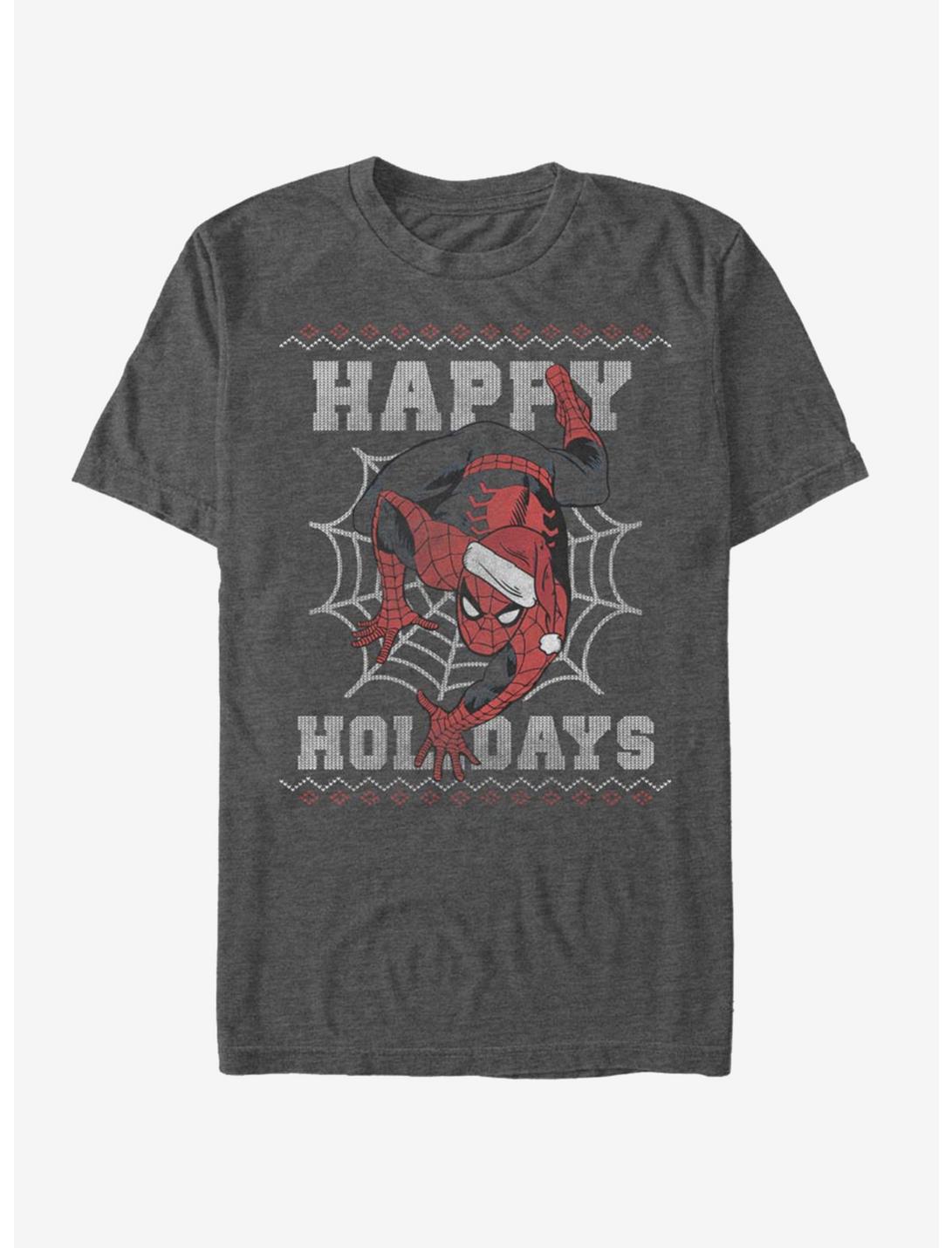 Marvel Spider-Man Happy Holidays Santa Hat T-Shirt, , hi-res