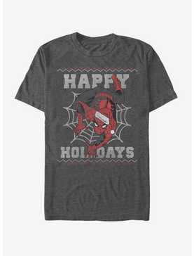 Marvel Spider-Man Happy Holidays Santa Hat T-Shirt, , hi-res