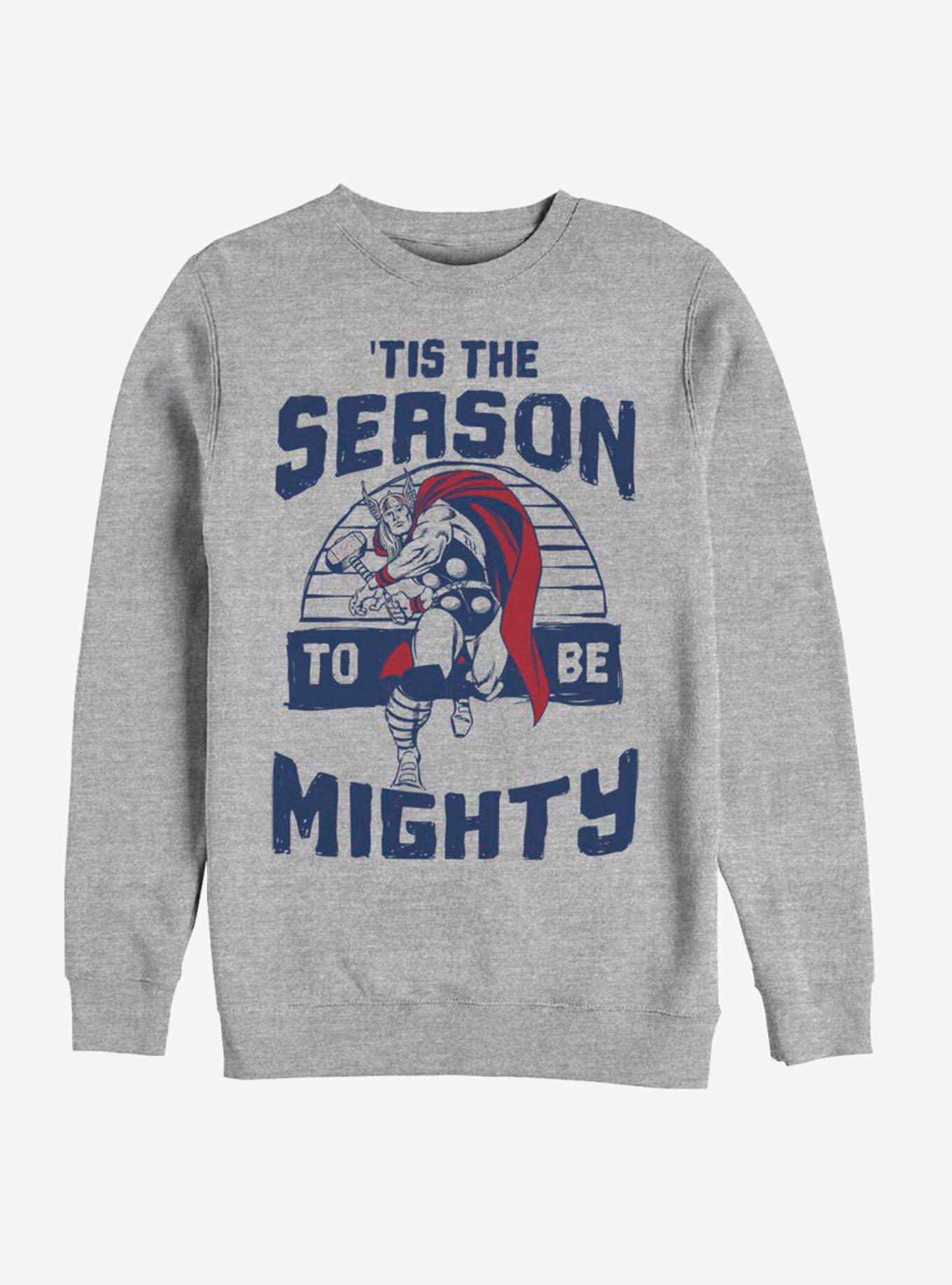 Marvel Thor Mighty Season Holiday Crew Sweatshirt