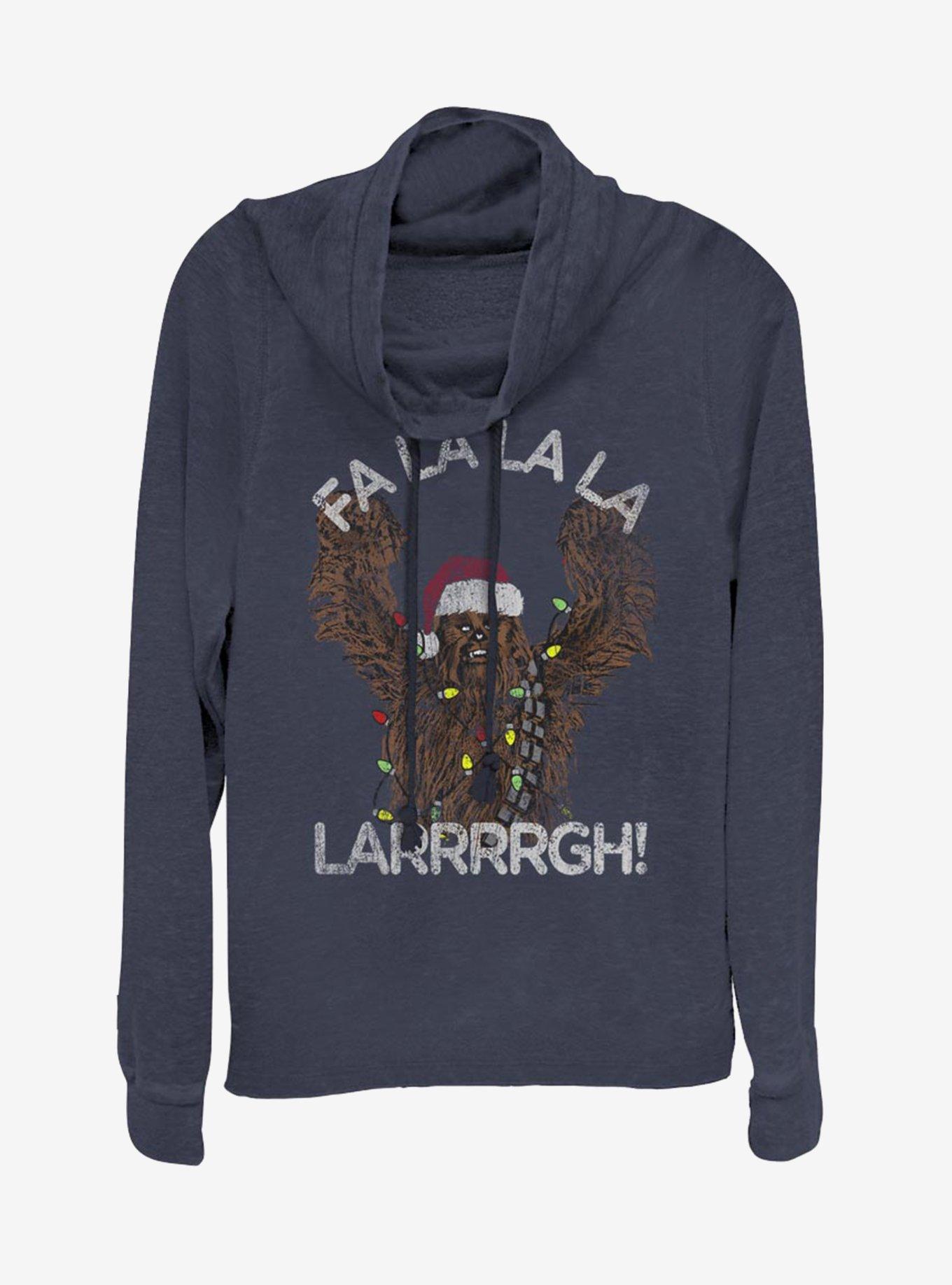 Star Wars Santa Chewie Chewbacca Fa La Larrrrgh Cowl Neck Long-Sleeve Girls Top, , hi-res