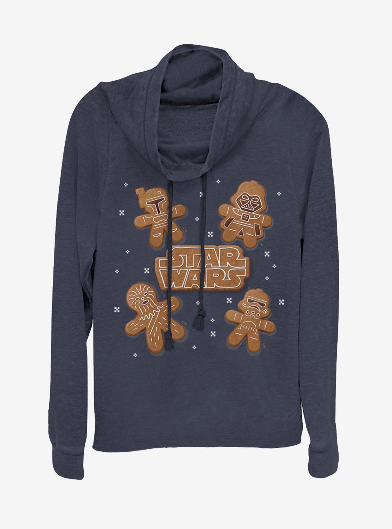 Star Wars Gingerbread Cookie Cowl Neck Long-Sleeve Girls Top, , hi-res