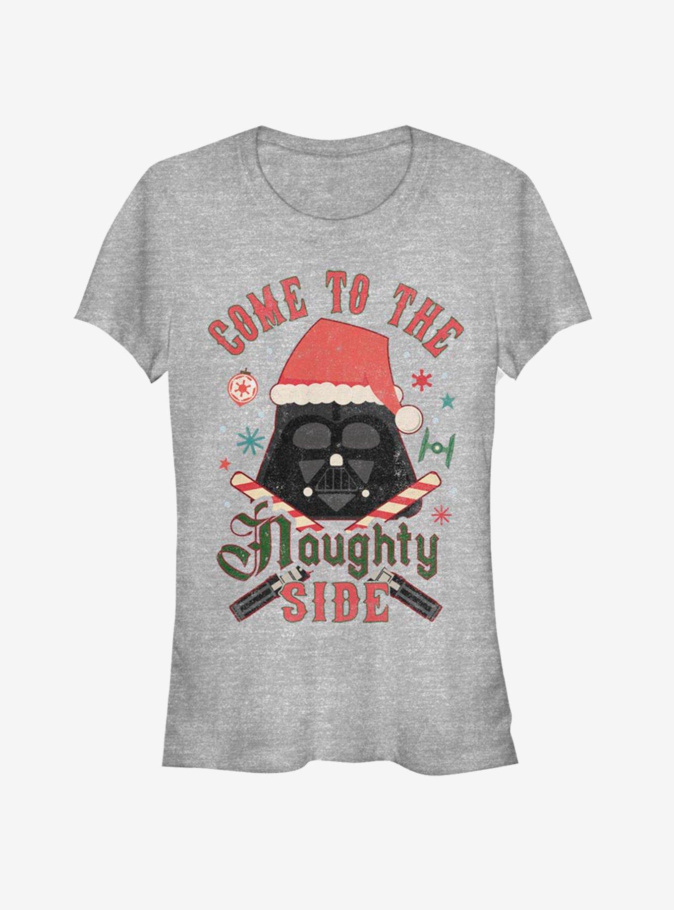 Star Wars Santa Vader Come To The Naughty Side Girls T-Shirt