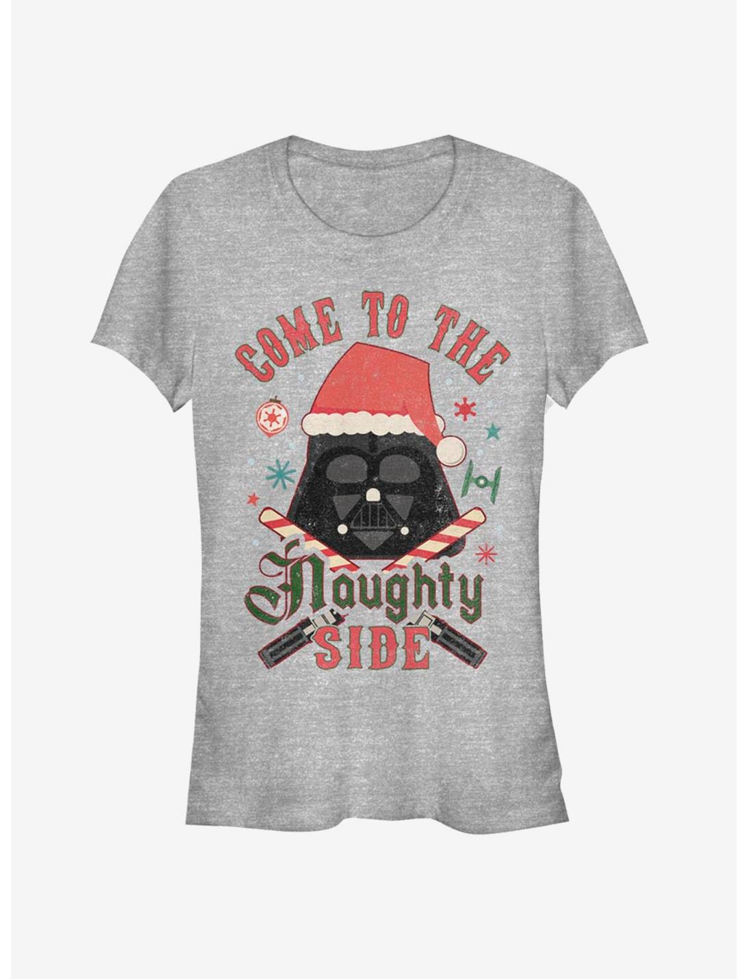 Star Wars Santa Vader Come To The Naughty Side Girls T-Shirt, ATH HTR, hi-res