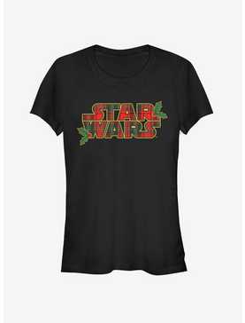 Star Wars Logo Christmas Plaid Tartan Girls T-Shirt, , hi-res
