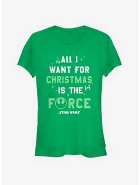 Star Wars Want the Force Christmas Girls T-Shirt, , hi-res