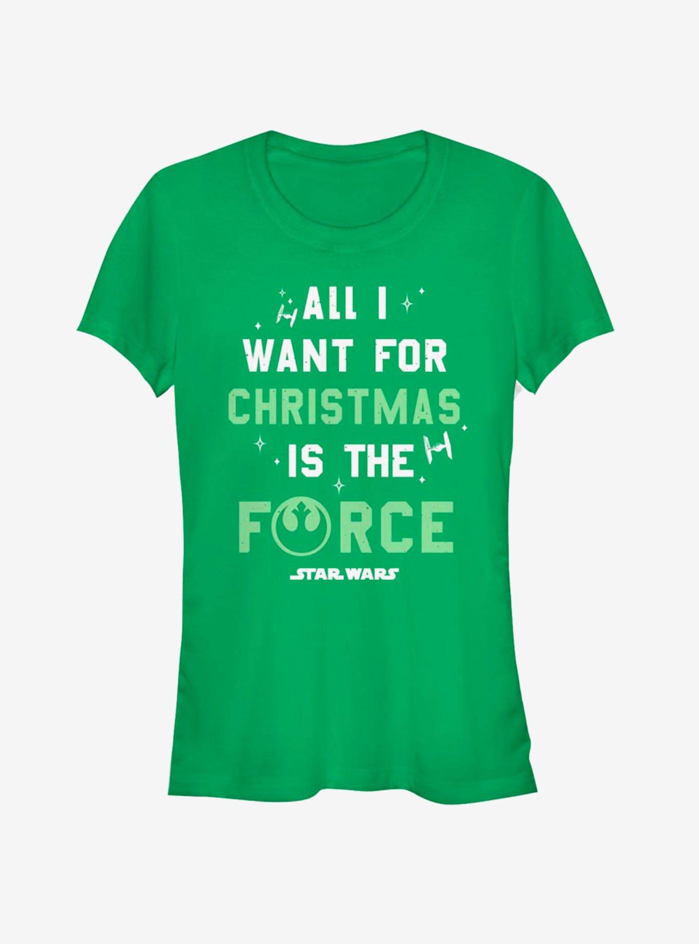 Star Wars Want the Force Christmas Girls T-Shirt, KELLY, hi-res