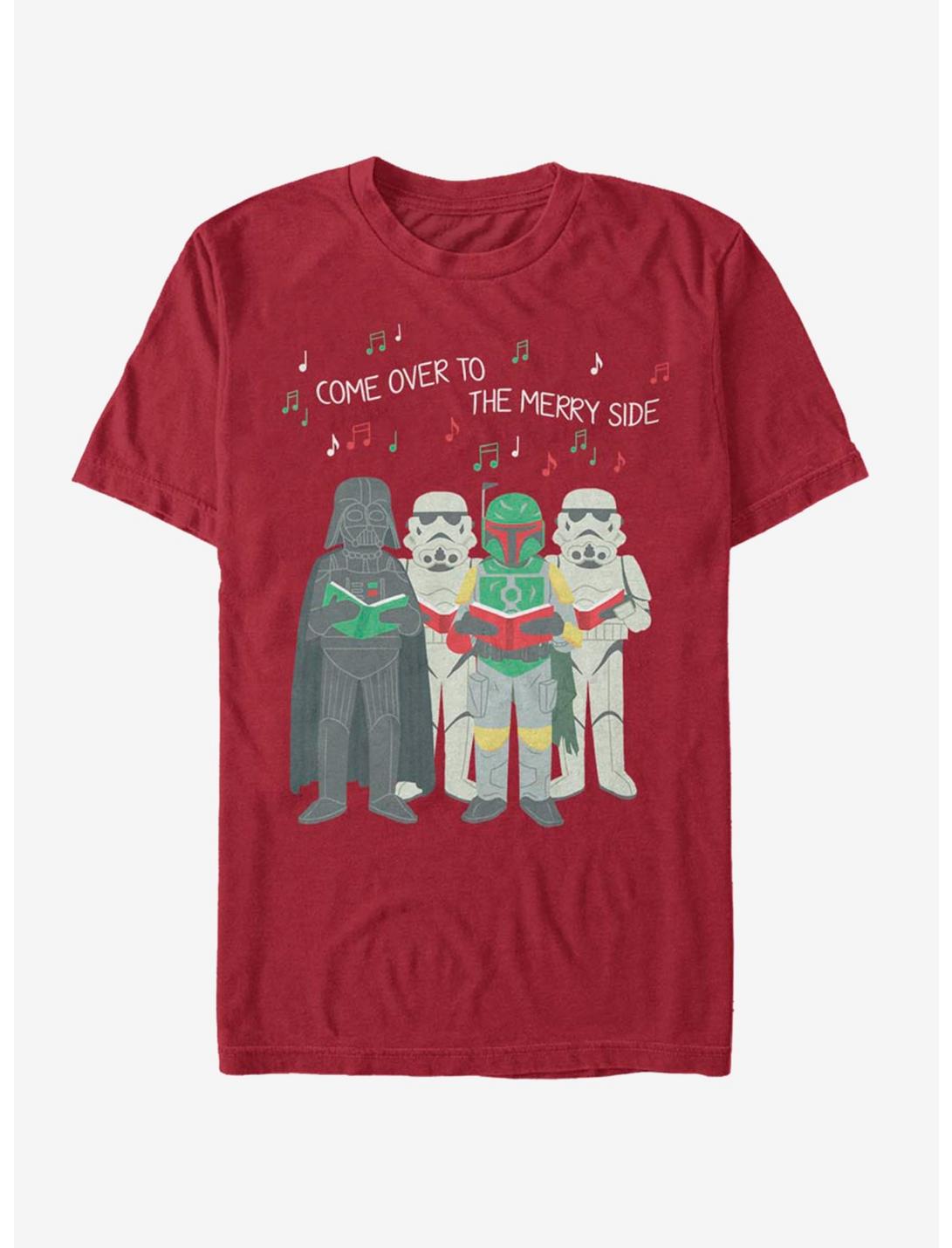 Star Wars Vader Boba Storm Troopers Carolers T-Shirt, CARDINAL, hi-res