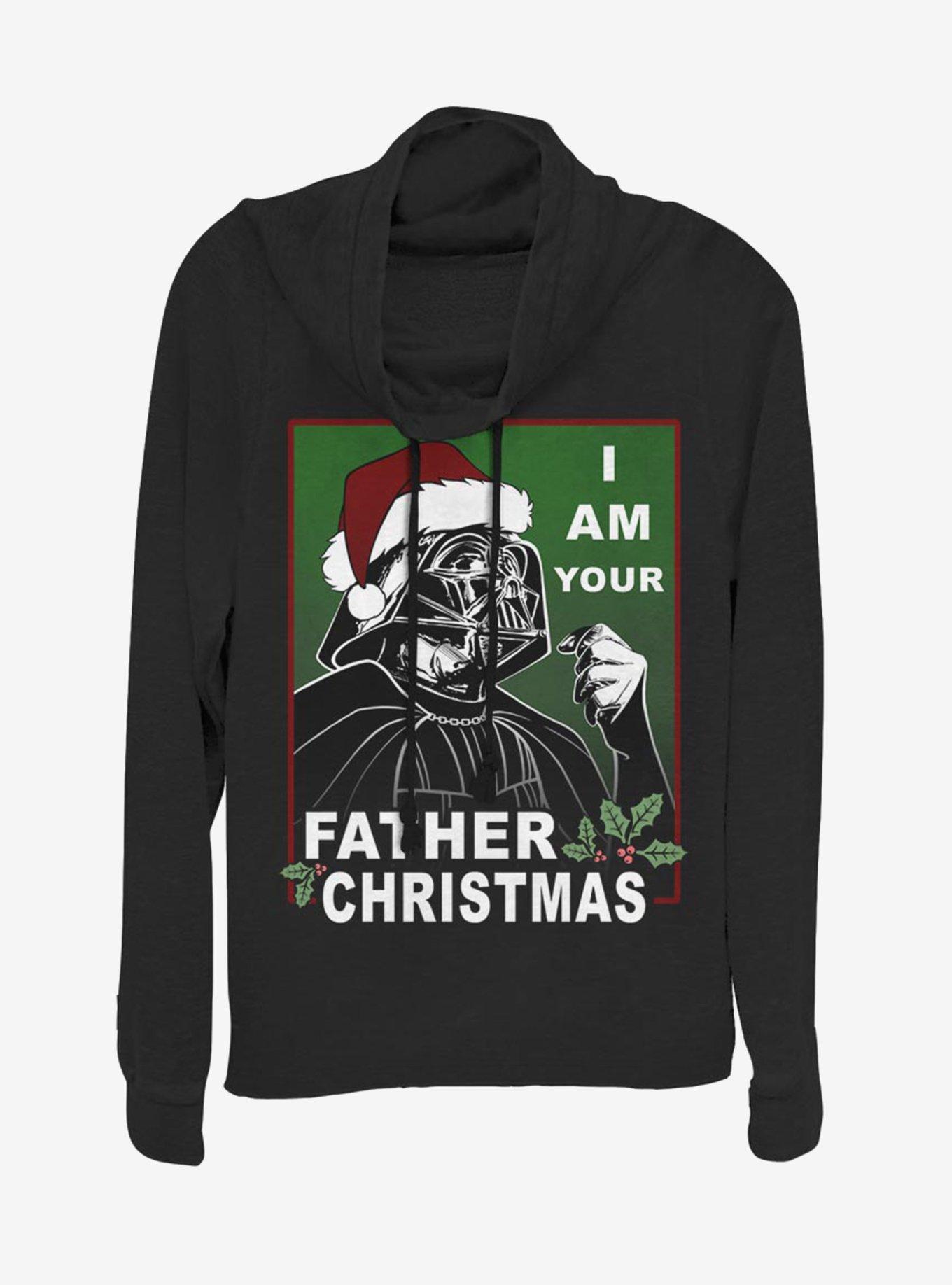 Star Wars Santa Vader Father Christmas Cowl Neck Long-Sleeve Girls Top, , hi-res