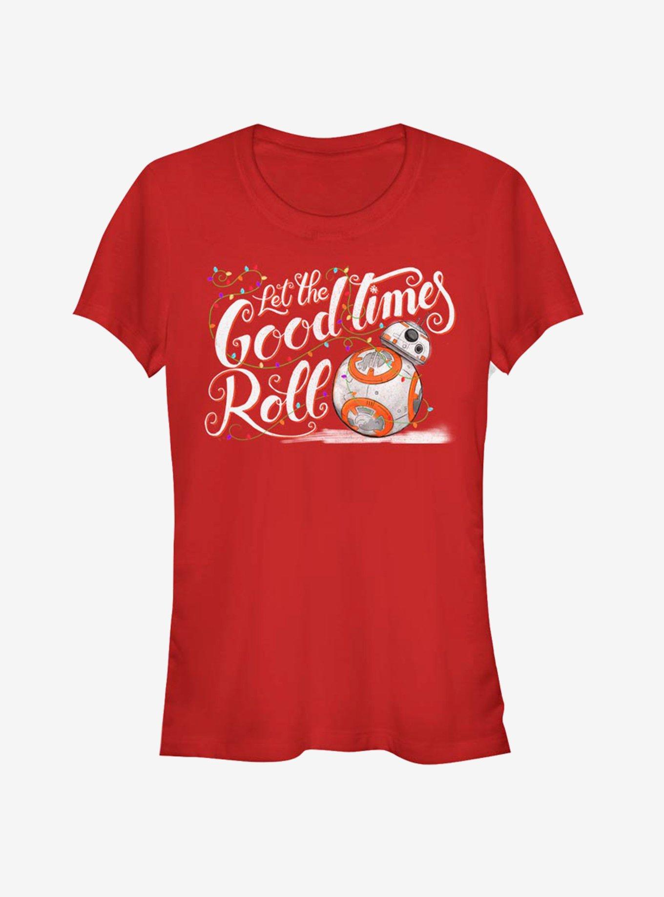 Star Wars BB-8 Good Times Roll Girls T-Shirt, RED, hi-res