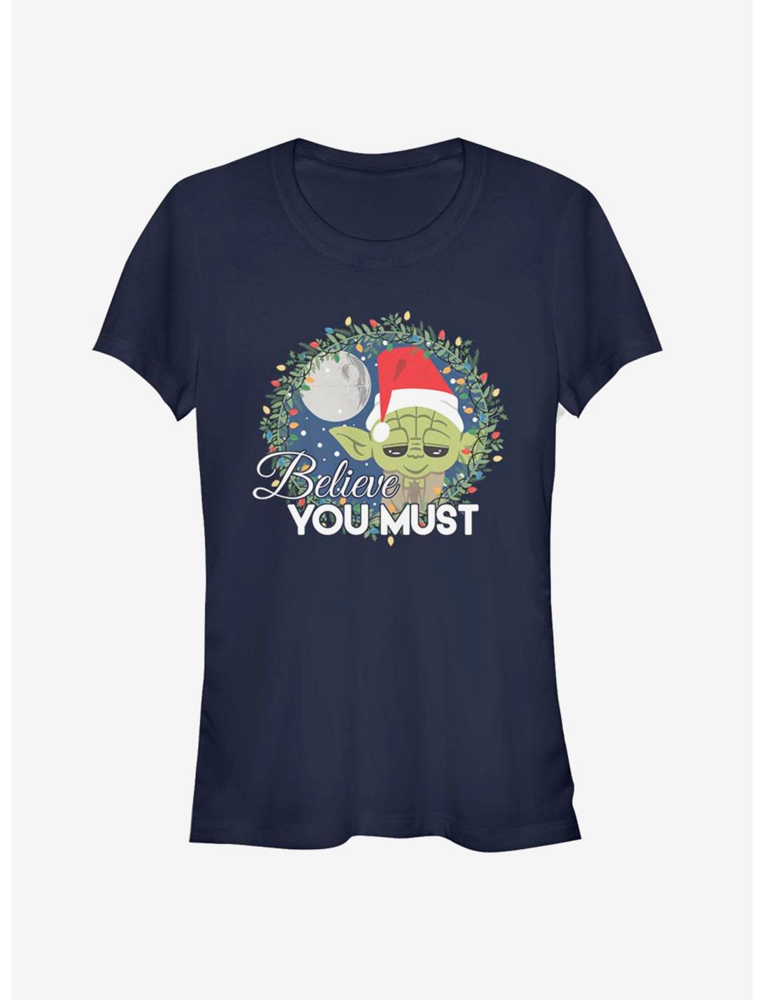 Star Wars Santa Yoda Believe You Must T-Shirt, , hi-res