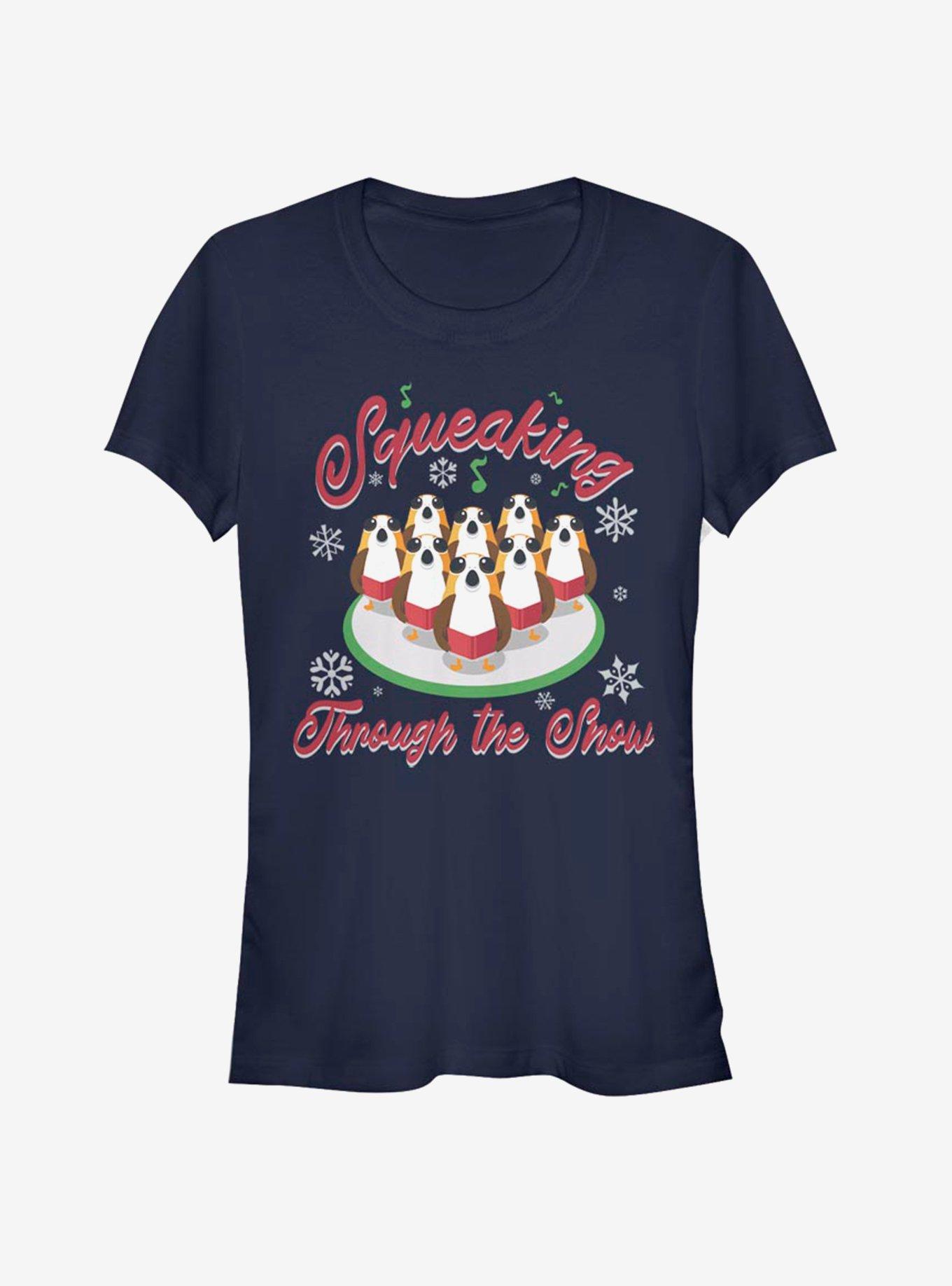 Star Wars Porg Caroling Through The Snow Girls T-Shirt, , hi-res