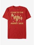 Star Wars Gingerbread Come To The Merry Side T-Shirt, RED, hi-res