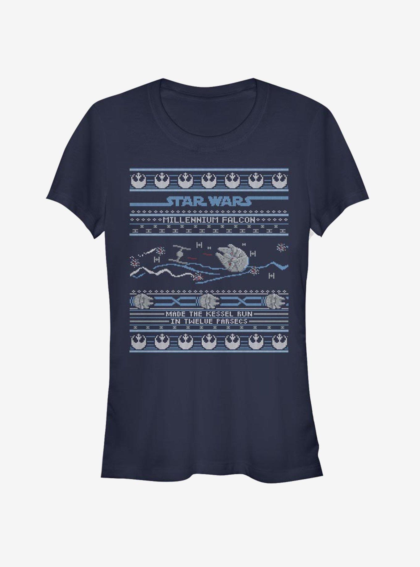 Star Wars Falcon Attack Ugly Christmas Girls T-Shirt, , hi-res