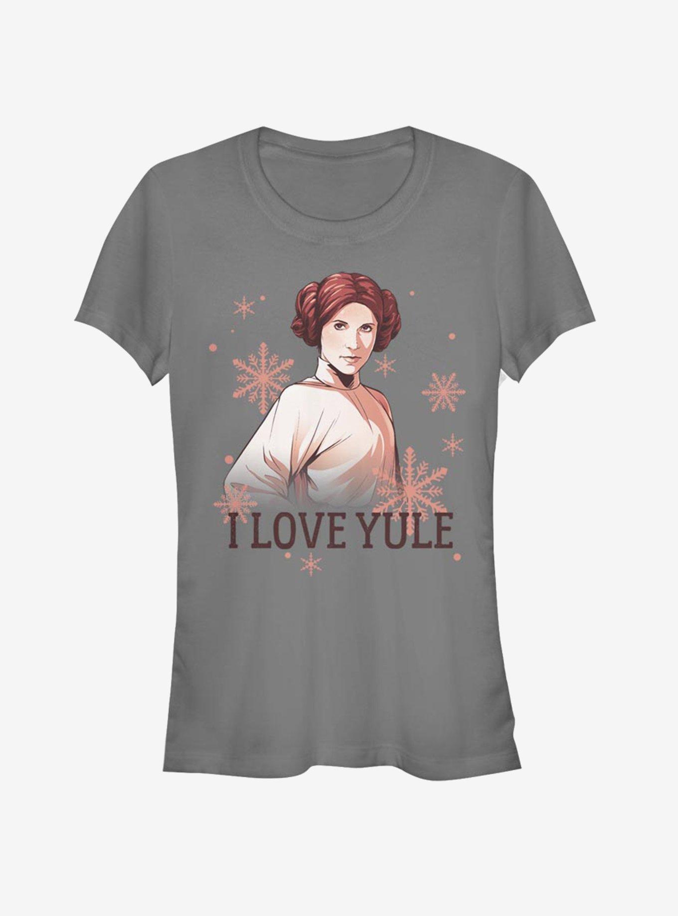 Star Wars Princess Leia I Love Yule Girls T-Shirt